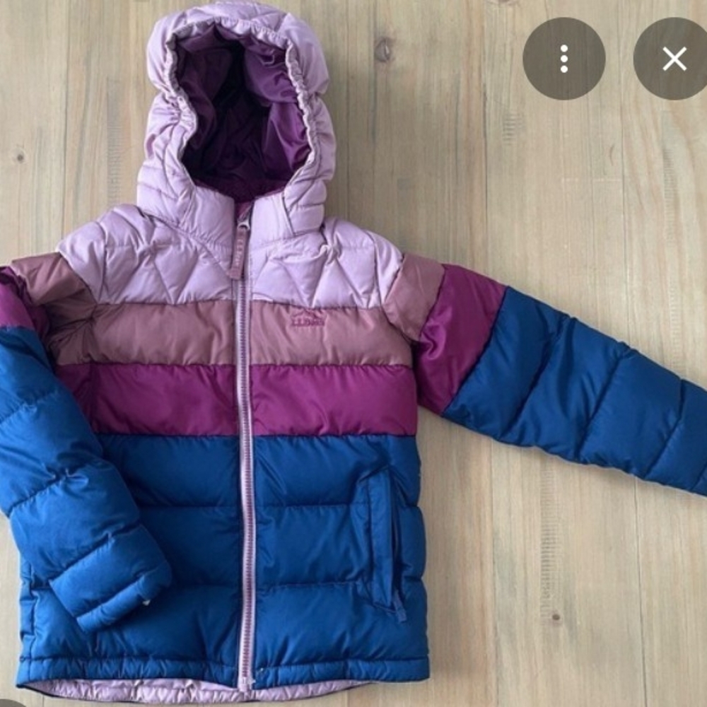 L.L. Bean Kids Puffer Jacket - Pink, Purple, Blue
